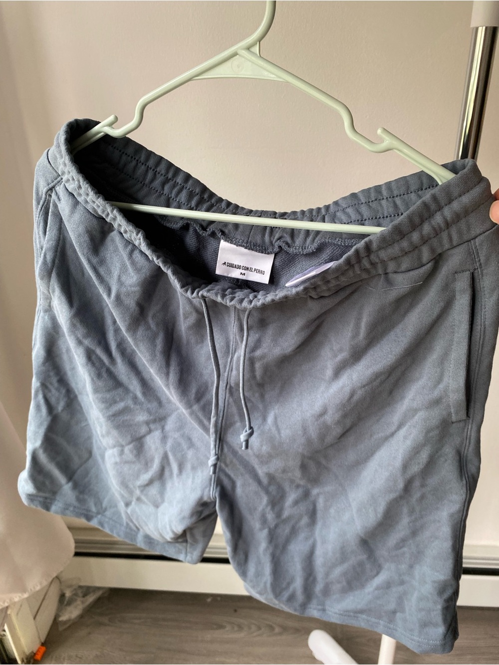 Men's Gray Drawstring Casual Shorts